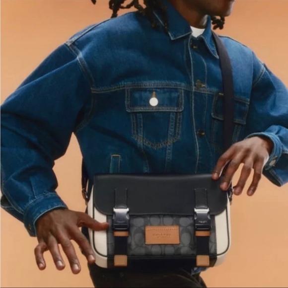 NWT!COACH COACH TRACK CROSSBODY BAG IN COLORBLOCK SIGNATURE CANVAS(COACH CR267 ) - Picture 10 of 10